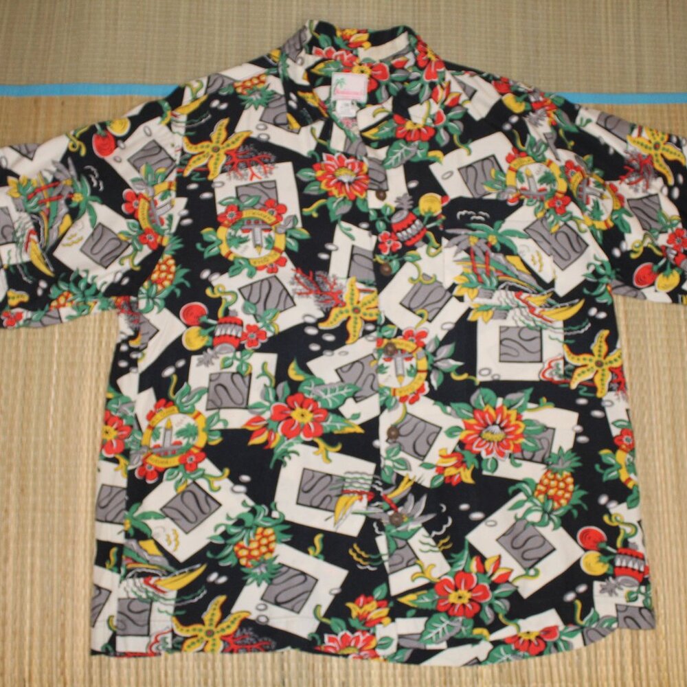 Reminiscence Hawaiian aloha shirt designed by Stewart Richer - cool retro 50's!